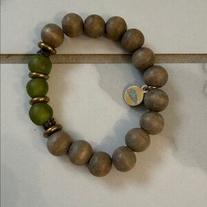 Elegant bright Green and olive green Beaded Bracelet